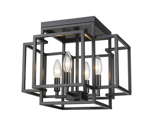 Titania Four Light Flush Mount in Matte Black (224|454F-MB)