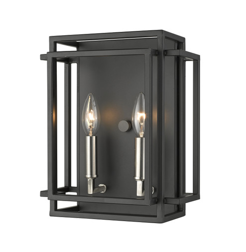 Titania Two Light Wall Sconce in Black + Brushed Nickel (224|454-2S-BK-BN)