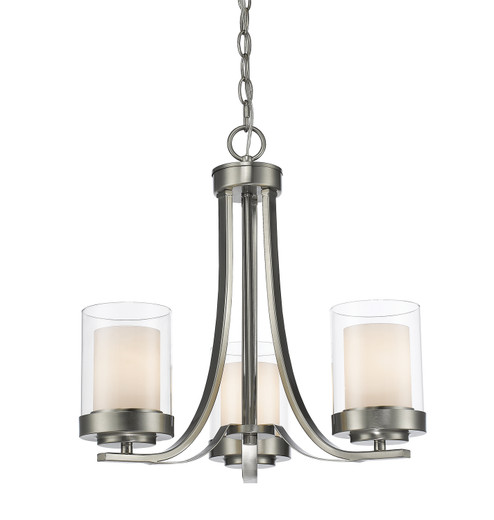 Willow Three Light Chandelier in Brushed Nickel (224|426-3C-BN)