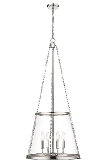 Prescott Four Light Pendant in Polished Nickel (224|341P18-PN)