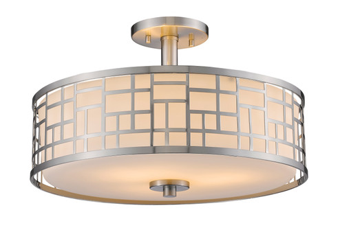 Elea Three Light Semi Flush Mount in Brushed Nickel (224|330-SF16-BN)