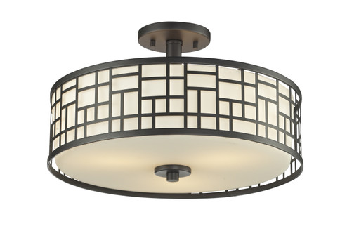 Elea Three Light Semi Flush Mount in Bronze (224|329-SF16-BRZ)