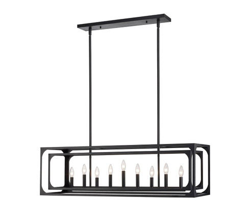 Easton Nine Light Linear Chandelier in Matte Black (224|3038-9L-MB)