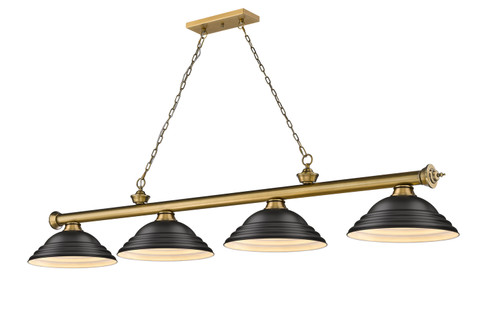 Cordon Four Light Billiard in Rubbed Brass (224|2306-4RB-SMB)