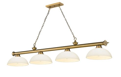 Cordon Four Light Billiard in Rubbed Brass (224|2306-4RB-DMO14)