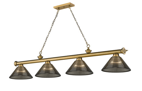 Cordon Four Light Billiard in Rubbed Brass (224|2306-4RB-ARS)