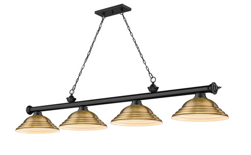 Cordon Four Light Billiard in Matte Black (224|2306-4MB-SRB)