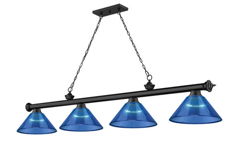 Cordon Four Light Billiard in Matte Black (224|2306-4MB-ARDB)