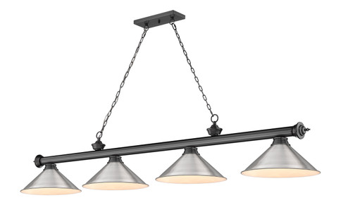Cordon Four Light Billiard in Bronze Plate (224|2306-4BP-BN15)