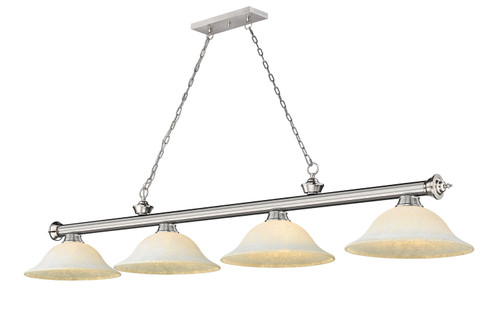 Cordon Four Light Billiard in Brushed Nickel (224|2306-4BN-WM16)