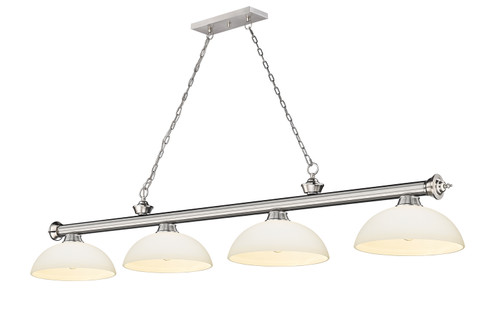 Cordon Four Light Billiard in Brushed Nickel (224|2306-4BN-DMO14)