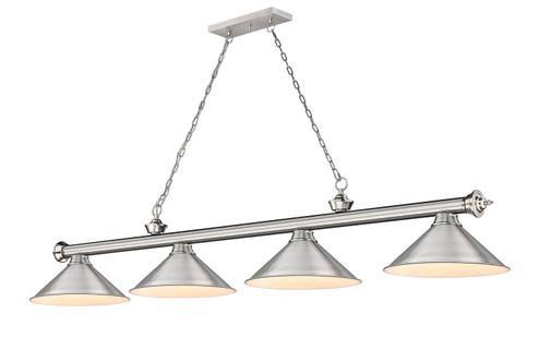 Cordon Four Light Billiard in Brushed Nickel (224|2306-4BN-BN15)