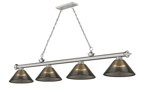 Cordon Four Light Billiard in Brushed Nickel (224|2306-4BN-ARS)