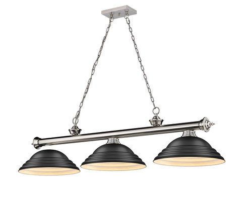 Cordon Three Light Billiard in Brushed Nickel (224|2306-3BN-SMB)