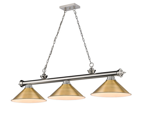 Cordon Three Light Billiard in Brushed Nickel (224|2306-3BN-RB15)