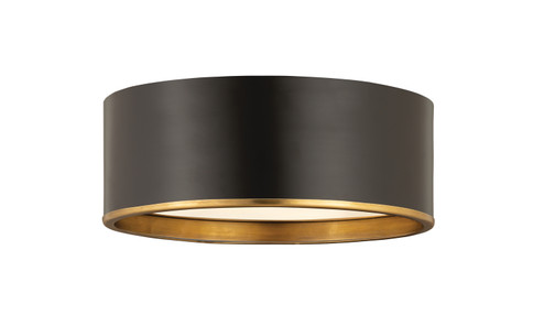 Arlo Three Light Flush Mount in Matte Black / Rubbed Brass (224|2303F3-MB-RB)