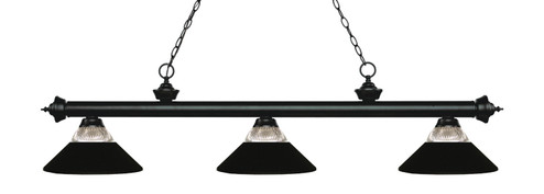 Riviera Three Light Billiard in Matte Black (224|200-3MB-RMB)