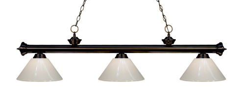 Riviera Three Light Billiard in Bronze (224|200-3BRZ-PWH)