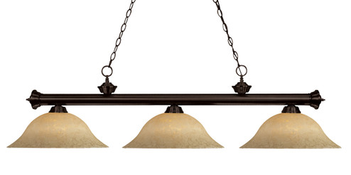 Riviera Three Light Billiard in Bronze (224|200-3BRZ-GM16)