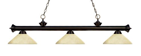 Riviera Three Light Billiard in Bronze (224|200-3BRZ-AGM14)