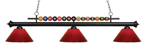 Shark Three Light Billiard in Matte Black (224|170MB-PRD)