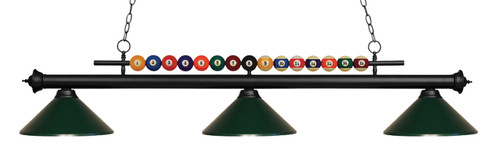 Shark Three Light Billiard in Matte Black (224|170MB-MDG)