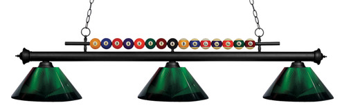 Shark Three Light Billiard in Matte Black (224|170MB-ARG)