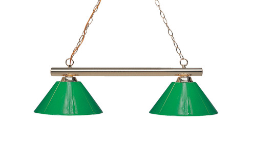 Sharp Shooter Two Light Billiard in Polished Brass (224|155-2PB-PGR)