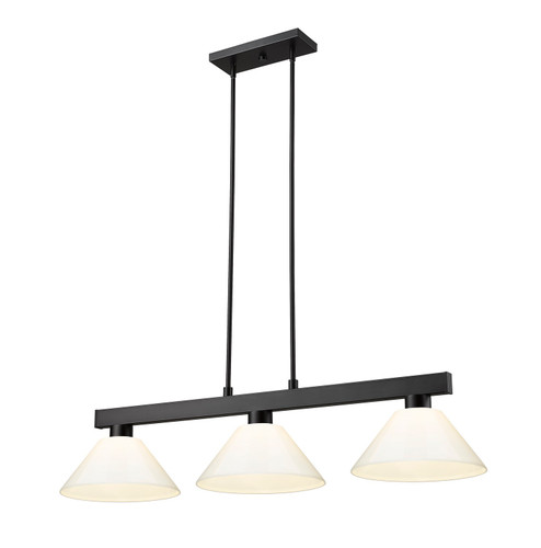 Cobalt Three Light Billiard in Matte Black (224|152MB-PWH)