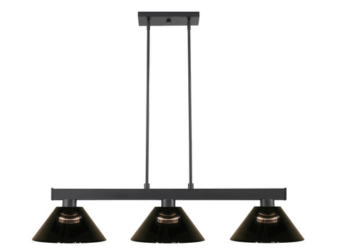 Cobalt Three Light Billiard in Matte Black (224|152MB-ARS)