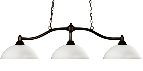 Chance Three Light Billiard in Bronze (224|147BRZ-DMO14)