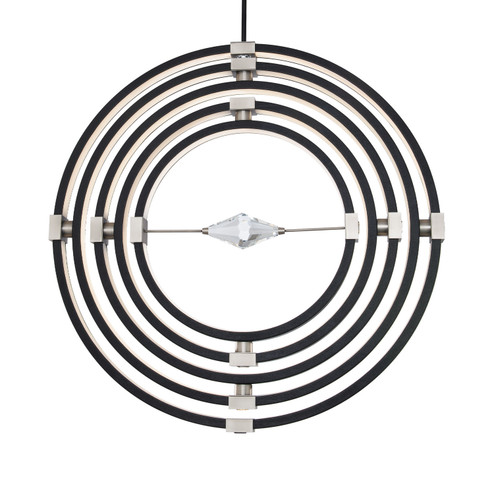 Atomic LED Pendant in Black Leather- Brushed Nickel (529|BPD45236-BK/BN)