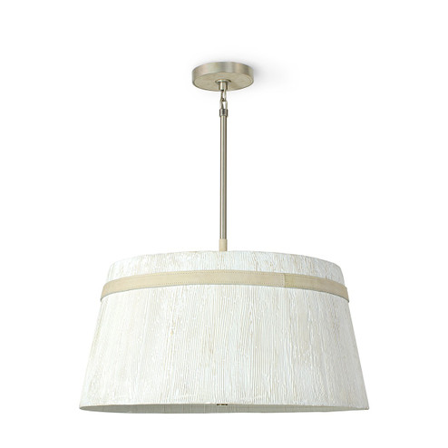 Althea Three Light Chandelier in Pewter / Beige leather (515|2248-79)