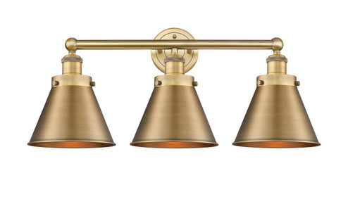 Edison Three Light Bath Vanity in Brushed Brass (405|616-3W-BB-M13-BB)