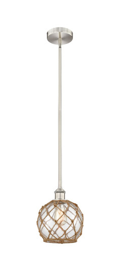 Edison One Light Mini Pendant in Brushed Satin Nickel (405|616-1S-SN-G122-8RB)