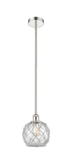 Edison One Light Mini Pendant in Polished Nickel (405|616-1S-PN-G122-8RW)