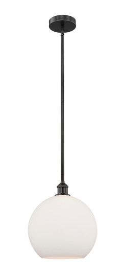 Edison One Light Mini Pendant in Matte Black (405|616-1S-BK-G121-12)