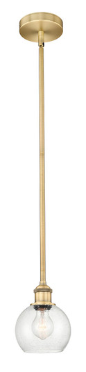 Edison One Light Mini Pendant in Brushed Brass (405|616-1S-BB-G124-6)