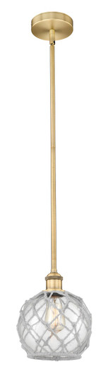Edison One Light Mini Pendant in Brushed Brass (405|616-1S-BB-G122-8RW)