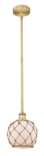 Edison One Light Mini Pendant in Brushed Brass (405|616-1S-BB-G121-8RB)