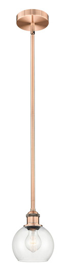 Edison One Light Mini Pendant in Antique Copper (405|616-1S-AC-G122-6)