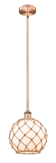 Edison One Light Mini Pendant in Antique Copper (405|616-1S-AC-G121-10RB)