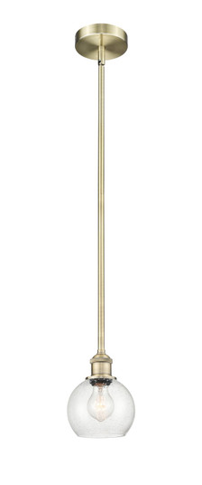 Edison One Light Mini Pendant in Antique Brass (405|616-1S-AB-G124-6)
