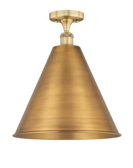 Edison One Light Semi-Flush Mount in Brushed Brass (405|616-1F-BB-MBC-16-BB)