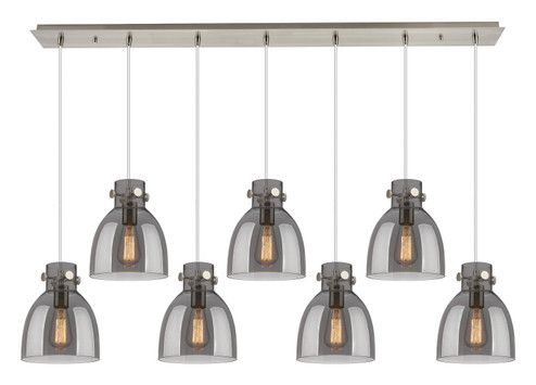 Downtown Urban Seven Light Linear Pendant in Brushed Satin Nickel (405|127-410-1PS-SN-G412-8SM)