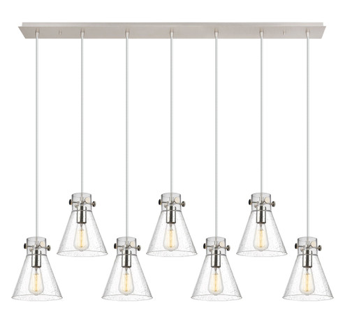 Downtown Urban Seven Light Linear Pendant in Polished Nickel (405|127-410-1PS-PN-G411-8SDY)