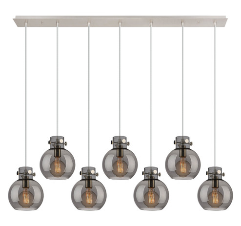 Newton Seven Light Linear Pendant in Polished Nickel (405|127-410-1PS-PN-G410-8SM)