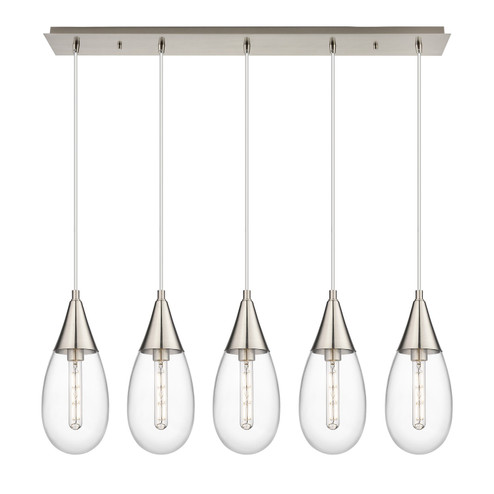 Downtown Urban LED Linear Pendant in Brushed Satin Nickel (405|125-450-1P-SN-G450-6CL)