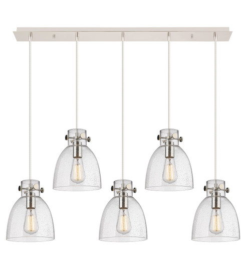 Downtown Urban Five Light Linear Pendant in Polished Nickel (405|125-410-1PS-PN-G412-8SDY)