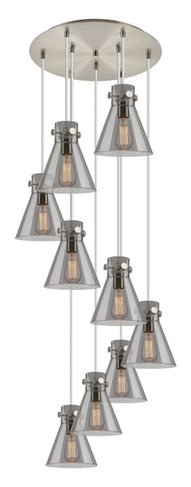 Downtown Urban Nine Light Pendant in Brushed Satin Nickel (405|119-410-1PS-SN-G411-8SM)
